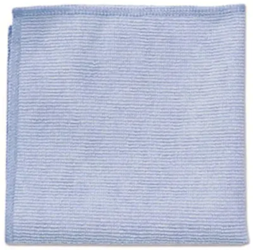 CLOTH, MICROFIBER, 16" X 16", RUBBERMAID, BLUE, 1/EA LARGE